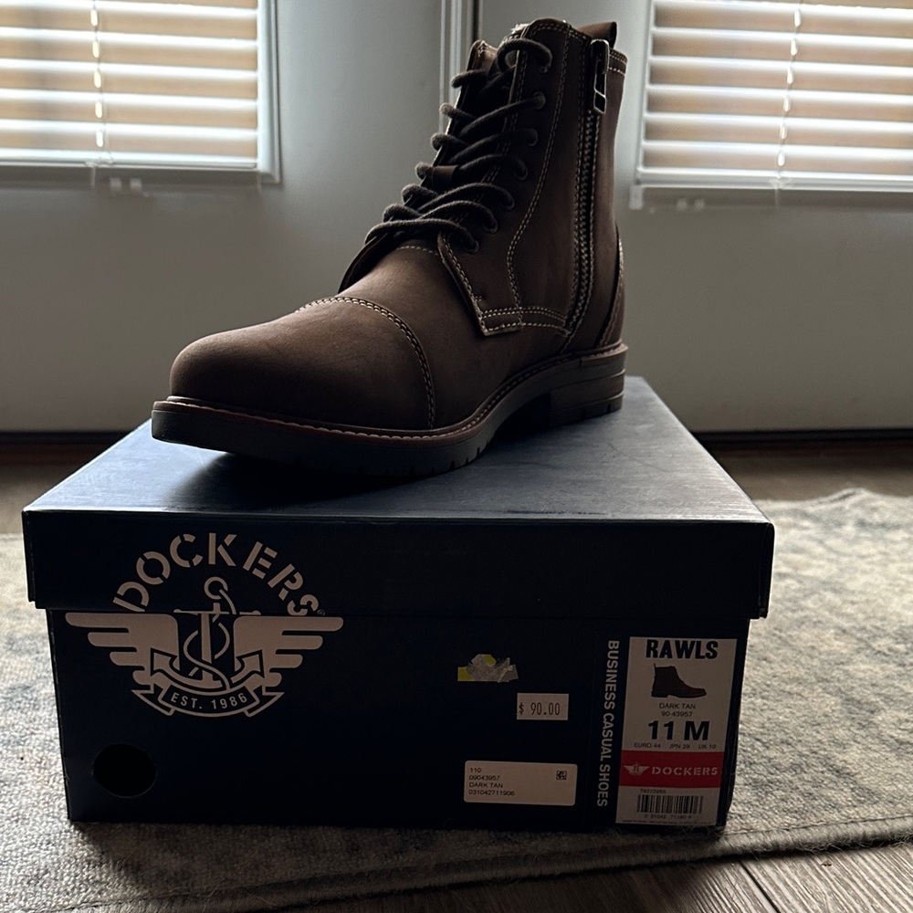 Dockers Men's Dark Brown Lace-Up Boots
